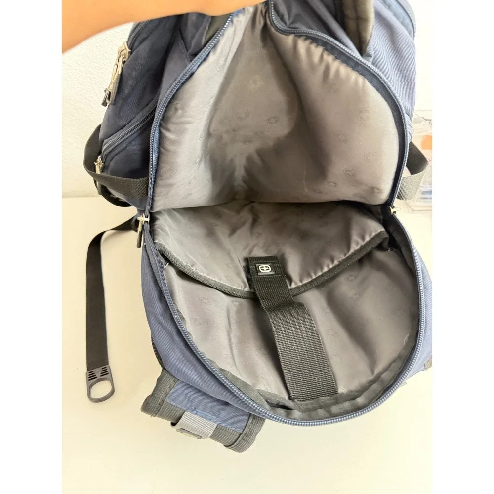 SwissGear‎ Airflow Backpack Navy Blue Black Laptop Travel Commuter Bag